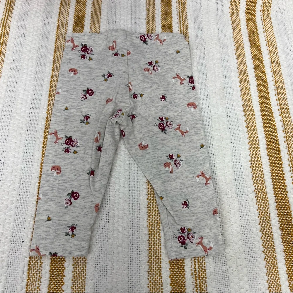 Toddler Girl Carter's 2-Piece Fox Tee & Floral Legging Set 9M‎